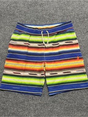 Polo Ralph Lauren Shorts Mens Large Serape Southwestern Blanket Fleece